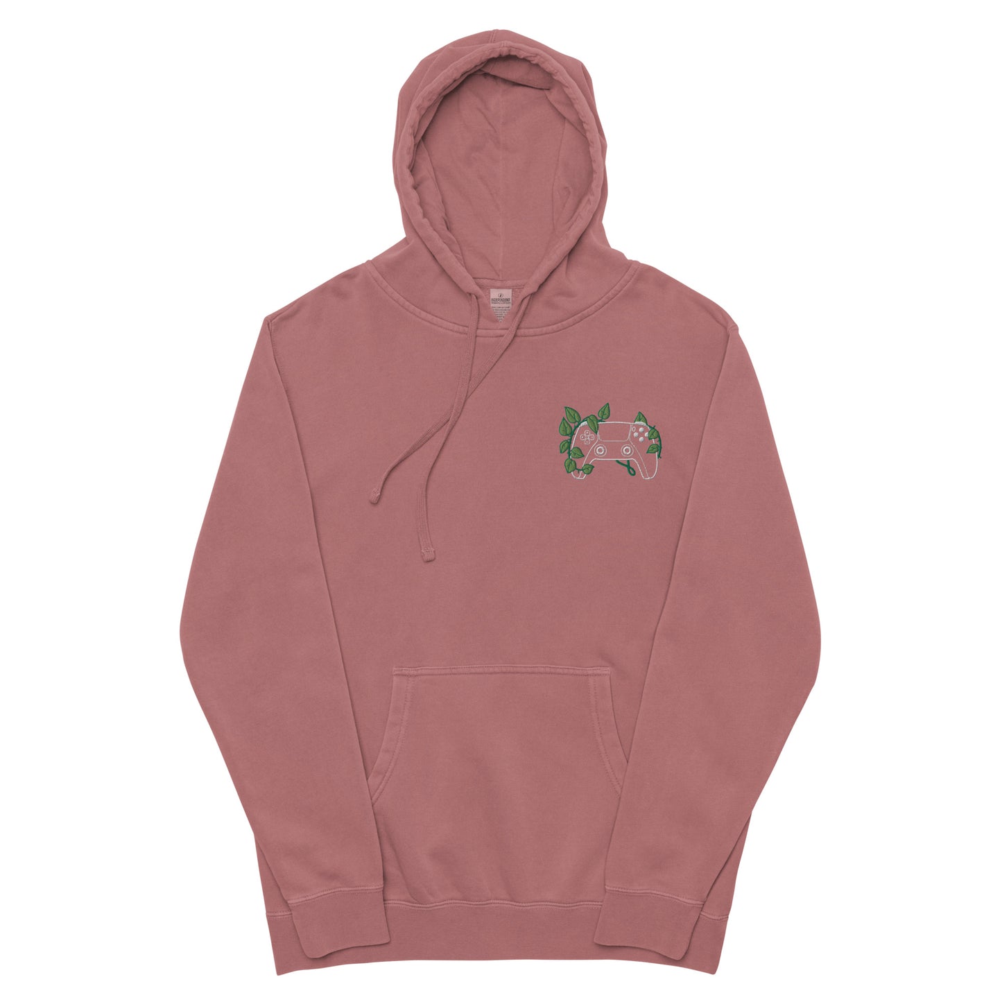 PS5 Leaf Embroidered Vintage Pullover Hoodie