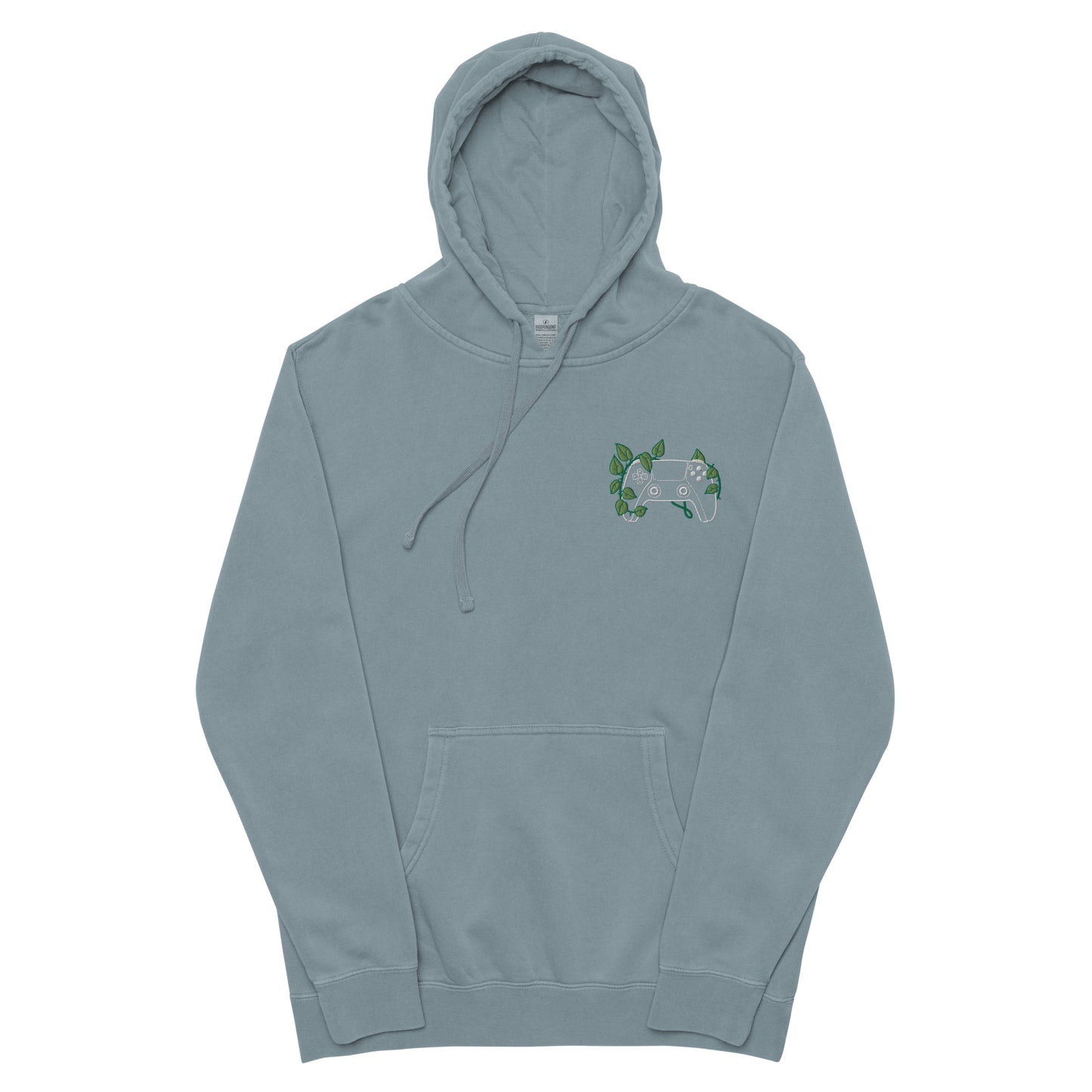 PS5 Leaf Embroidered Vintage Pullover Hoodie