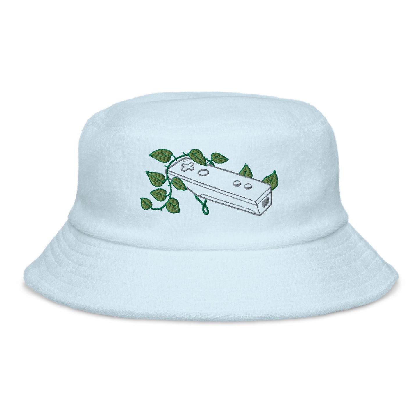 Wii Mote Leaf Embroidered Terry Bucket Hat