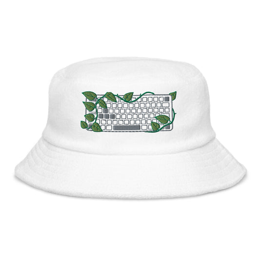 PC Gamer Leaf Embroidered Terry Bucket Hat