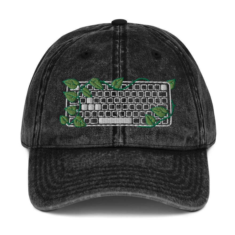 PC Gamer Leaf Embroidered Denim Cap