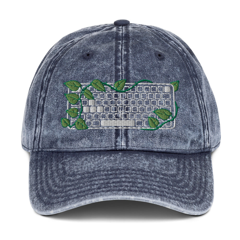 PC Gamer Leaf Embroidered Denim Cap