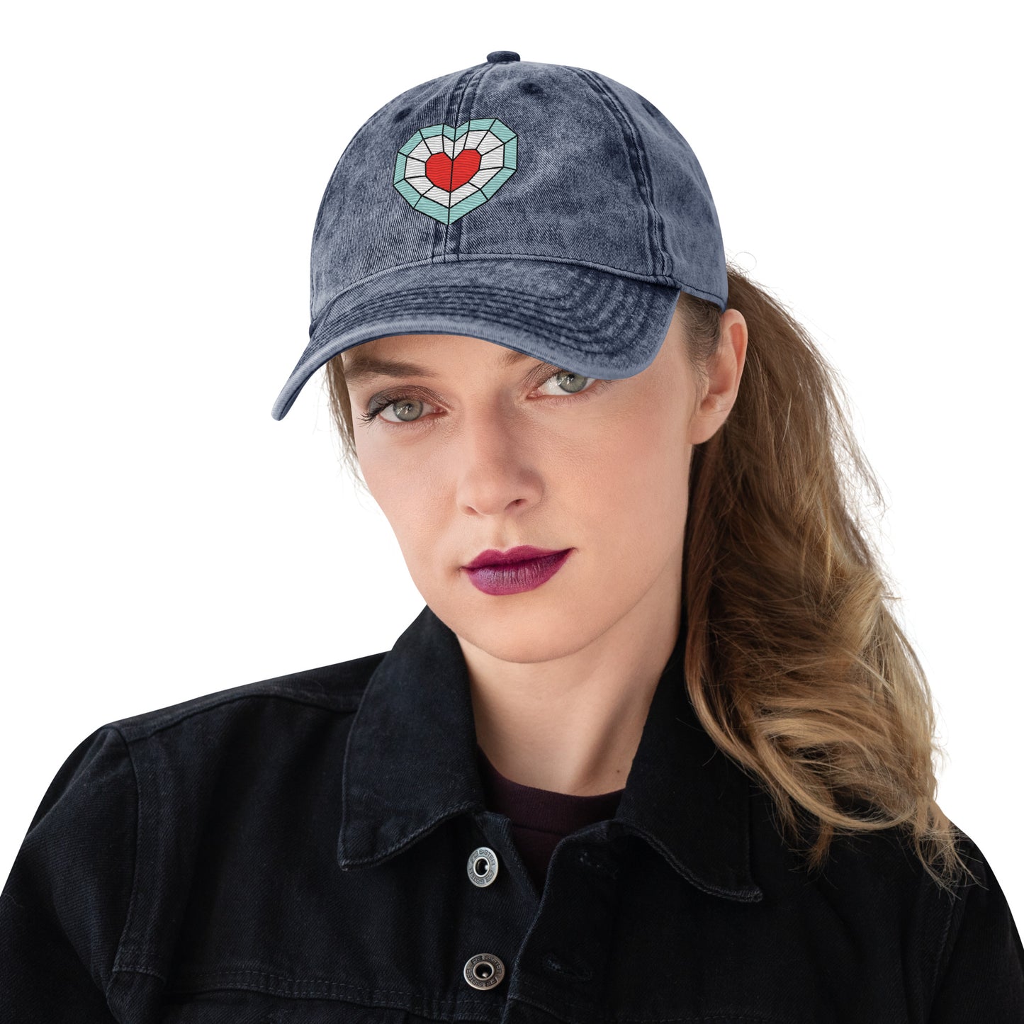 Heart Piece Denim Cap