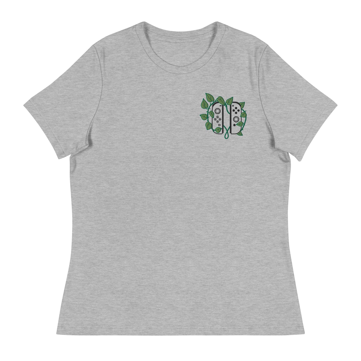 Joy Con Leaf Embroidered Women's T-Shirt