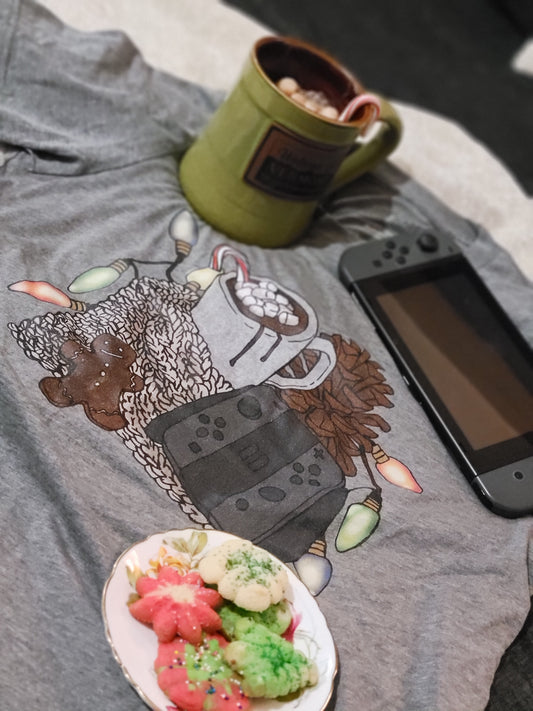 Cozy Holiday Gaming Tee