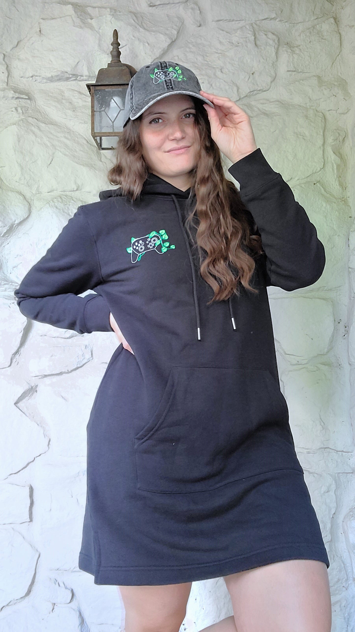 Controller Leaf Hoodie Dress