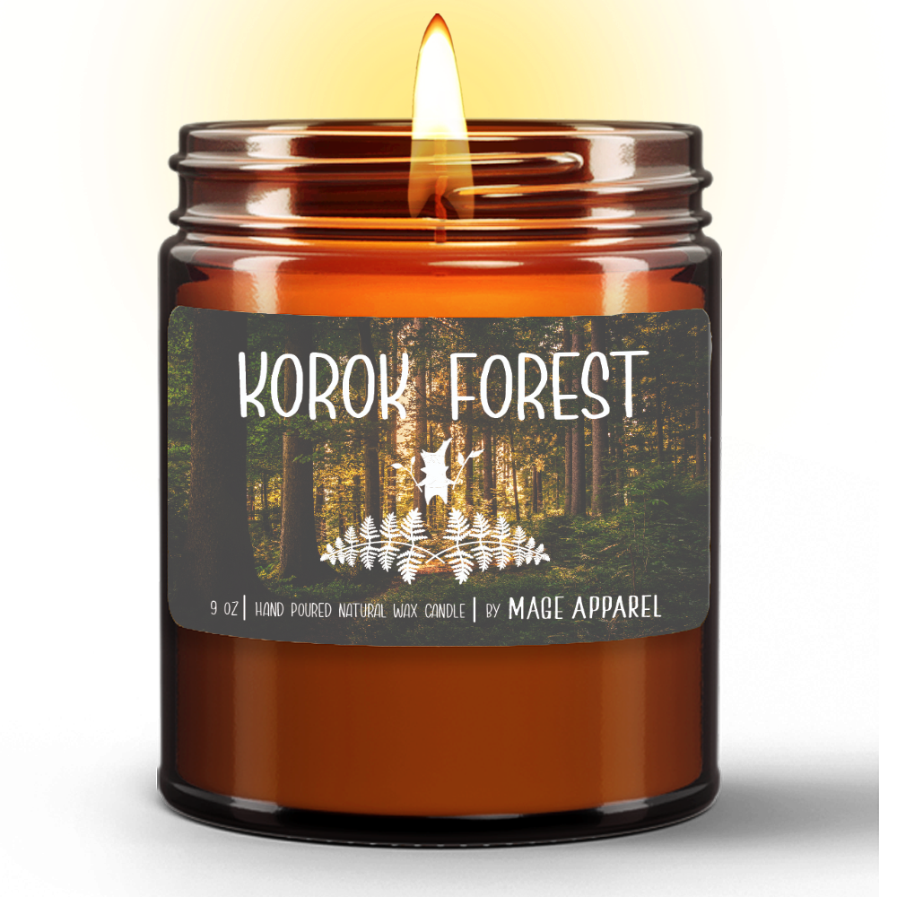 Korok Forest | Natural Wax Candle in Amber Jar (9oz)