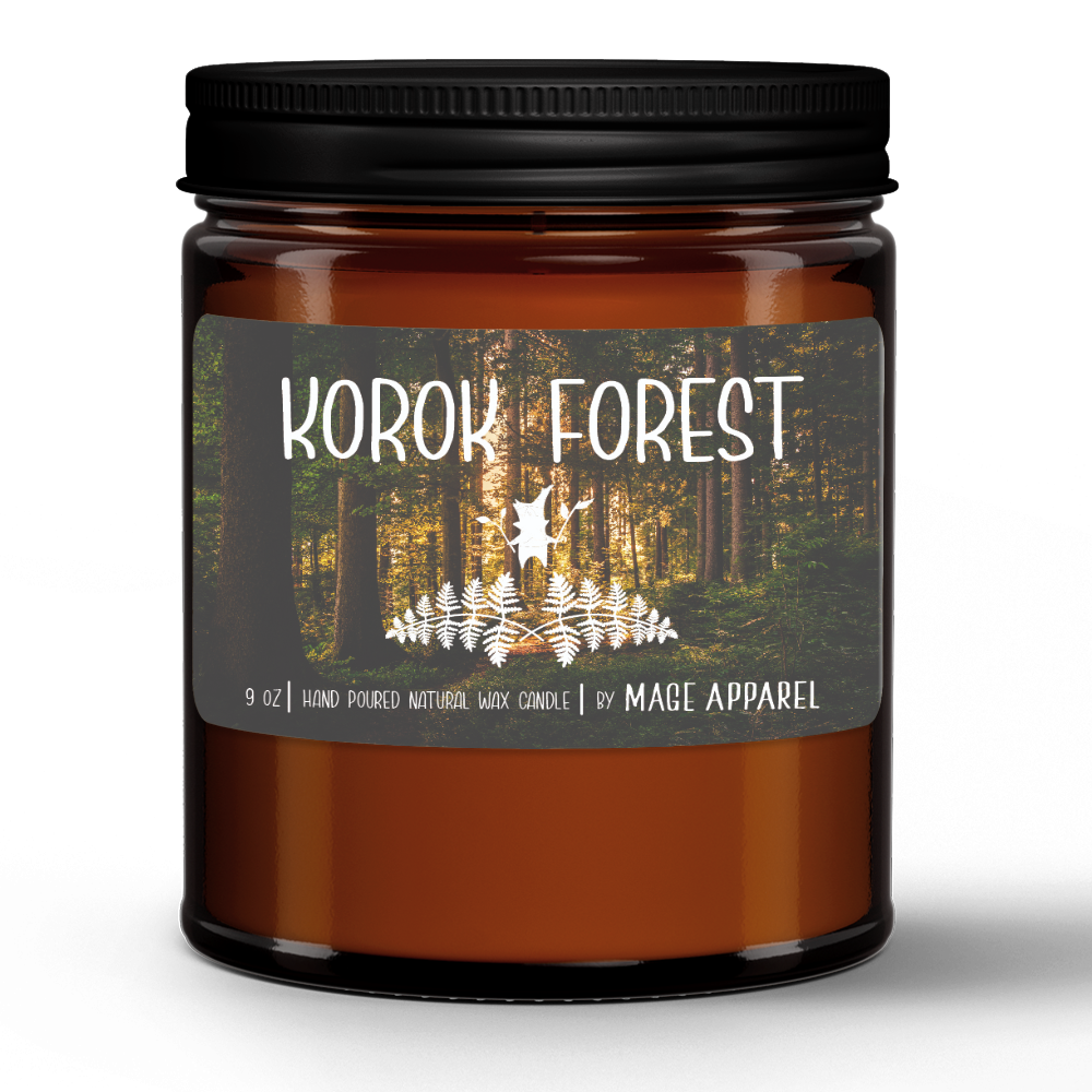 Korok Forest | Natural Wax Candle in Amber Jar (9oz)