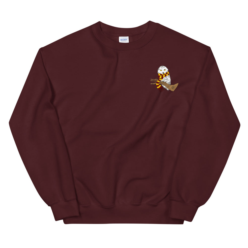 BRAVERY EMBROIDERED OWL SWEATSHIRT